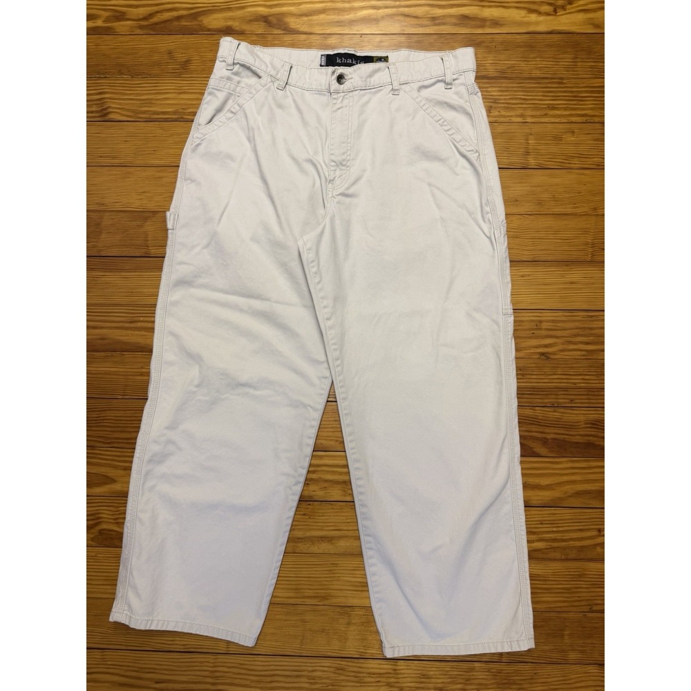 Vintage Y2K Levis Silvertab Khakis Men 36x30 Tan Carpenter Baggy Skater Pants